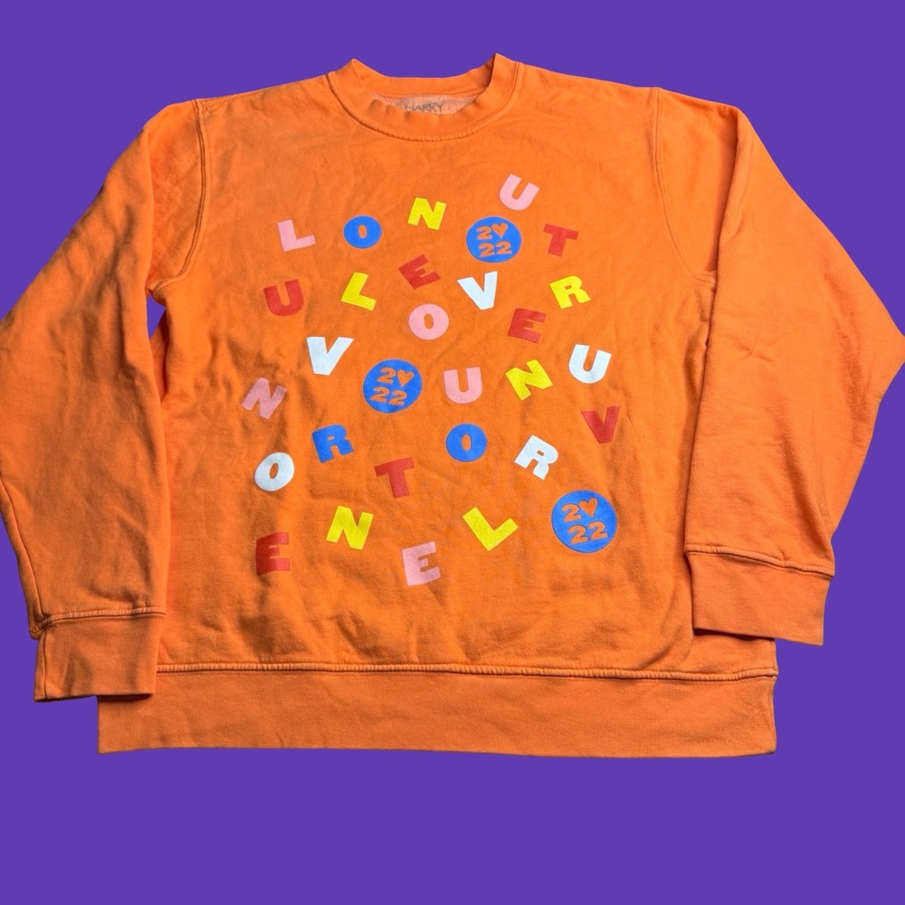 Harry Styles Medium Love On Tour 2022 Sweatshirt Harry’s House Orange Pop Music